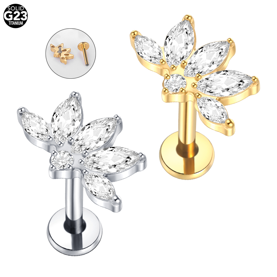 Body Jewelry Titanium - 1/5pcs Implant Grade Titanium White Horse