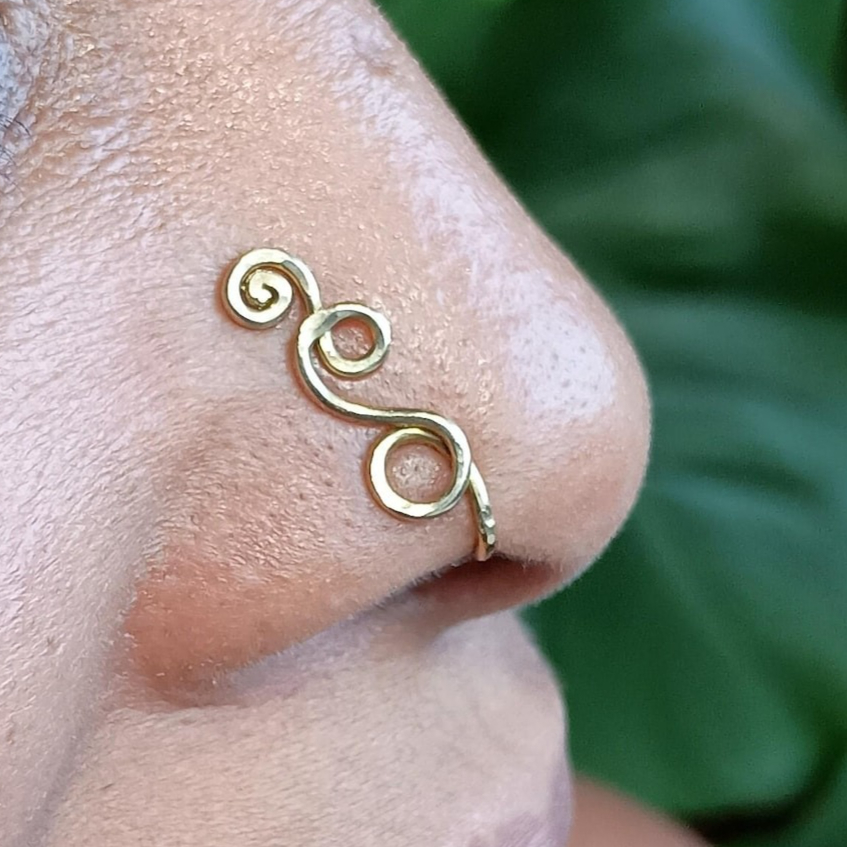 Body Jewelry Hypoallergenic - Faux Piercing Ring 14K Gold Filled/925