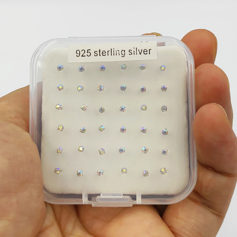 Body Jewelry Jewelry Box - 925 Sterling silver nose stud 2.0mm