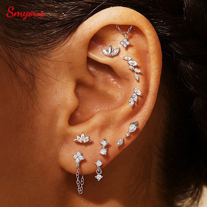 Body Jewelry Flat Back - Smyoue Moissanite 100% S925 Piercing Stud