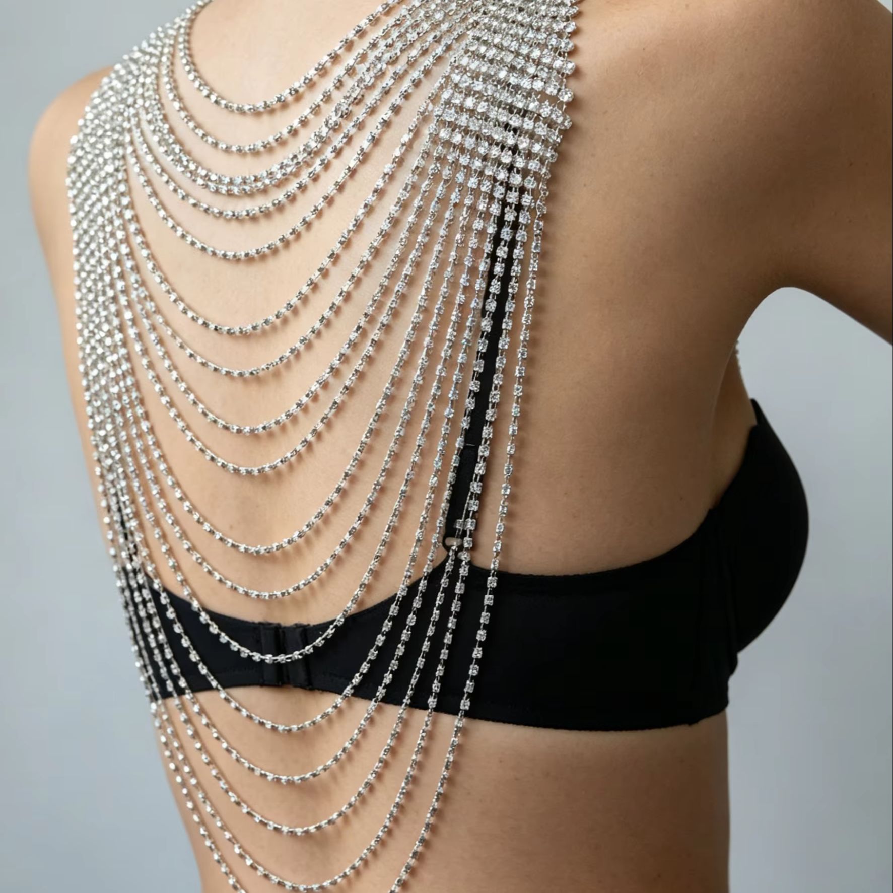 Body Jewelry Rhinestone - Stylish Multi-Layer Body Chain for Banquets