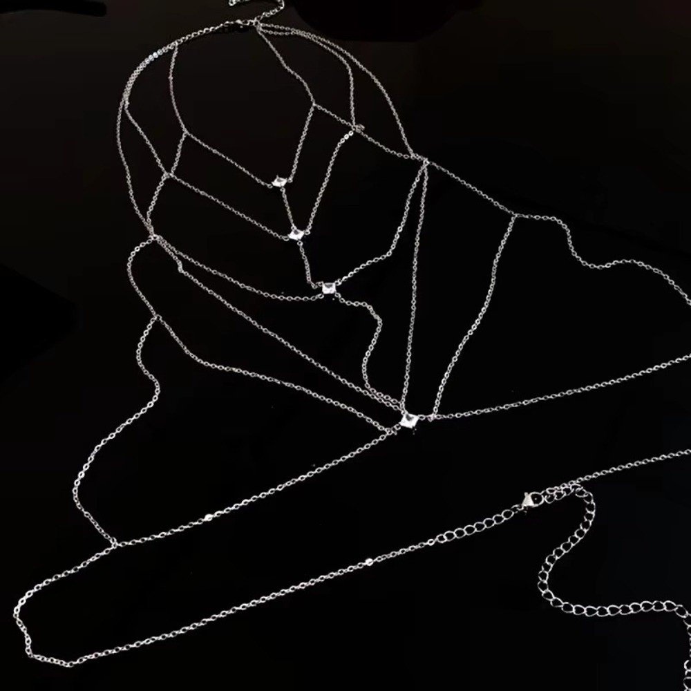 Body Jewelry Rhinestone - Body Jewelry Glitter Rhinestone Bust Chain