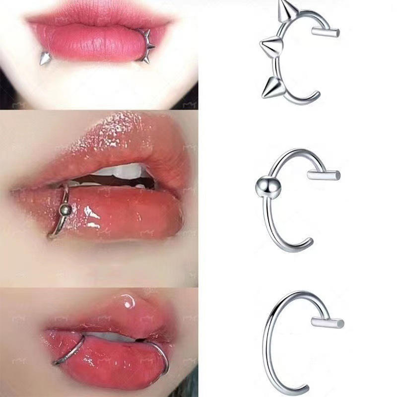 Body Jewelry Lip Ring - 1Pc Stainless Steel Fake Nose Ring