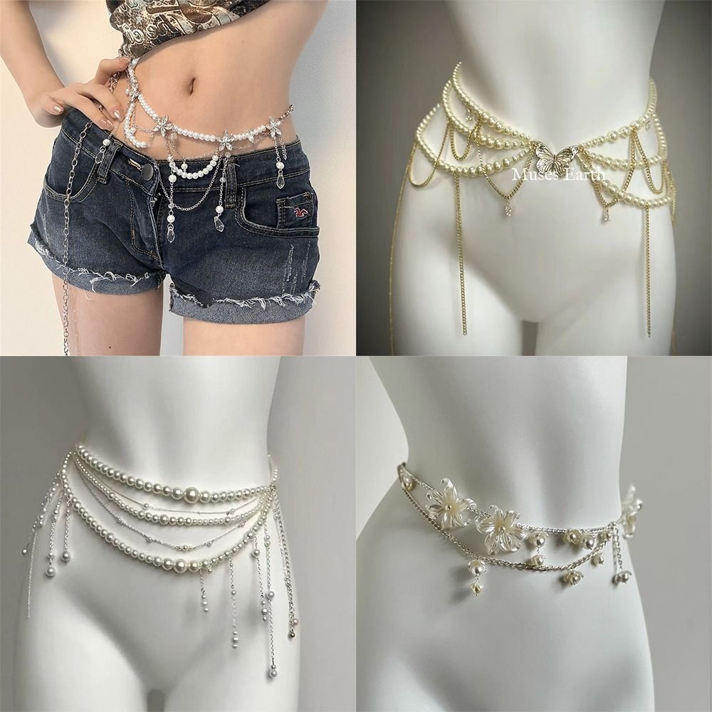 Body Jewelry Sale - Fashion Elegant Pearl Waist Chains Waist
