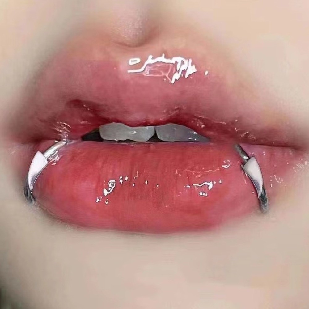 Body Jewelry Lip Ring - 2PCS/Set Exaggerated Fake Lip Ring Stainless
