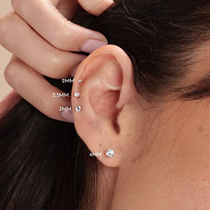 20G Flat Back Threadless Earri - Body Jewelry Flat Back ulasan dan harga