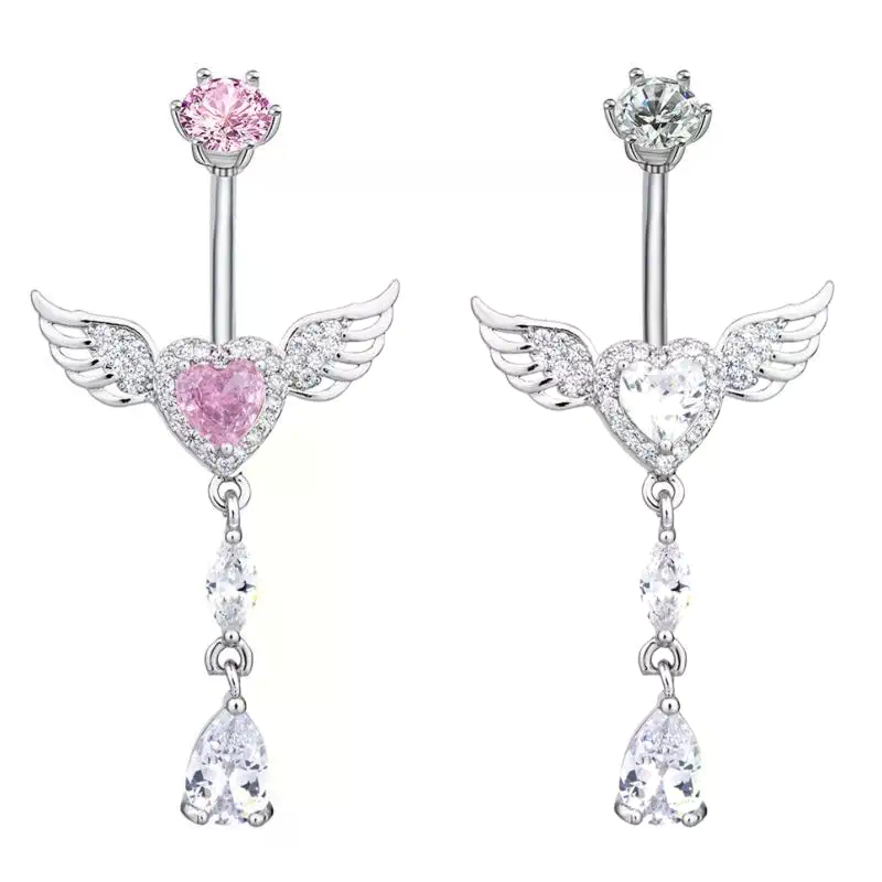 Wing Heart Belly Button Rings  - Body Jewelry Hypoallergenic ulasan dan harga