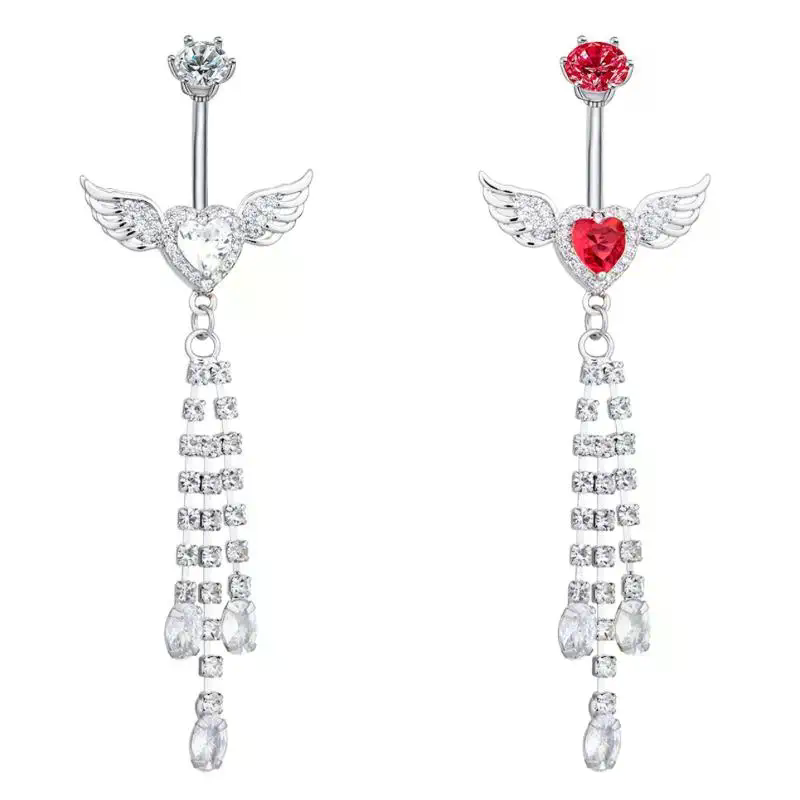 Wing Heart Belly Button Rings  - Body Jewelry Hypoallergenic ulasan dan harga