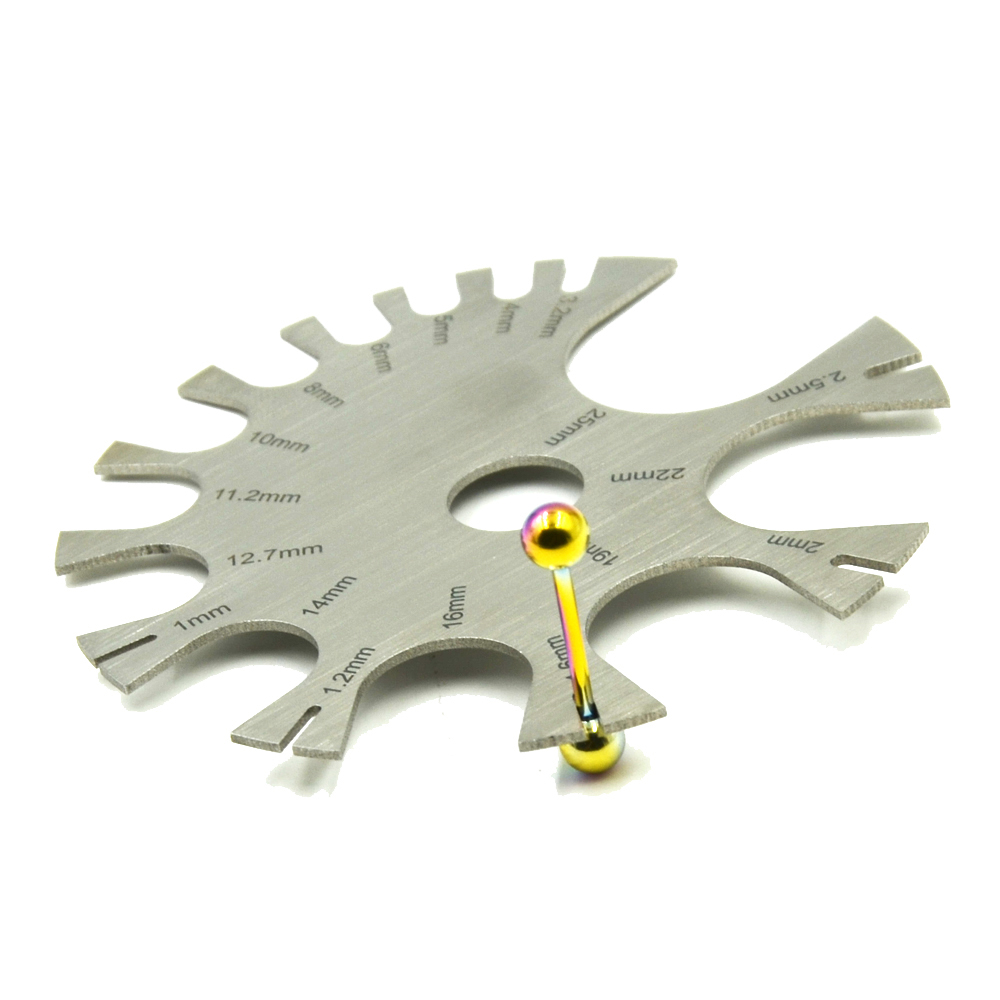 Stainless Steel Gauge Wheel Be - Body Jewelry Measurements ulasan dan harga