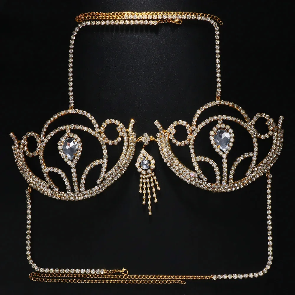 Luxury Rhinestone Bikini Bra G - Body Jewelry Rhinestone ulasan dan harga