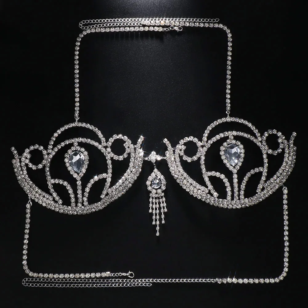 Luxury Rhinestone Bikini Bra G - Body Jewelry Rhinestone ulasan dan harga
