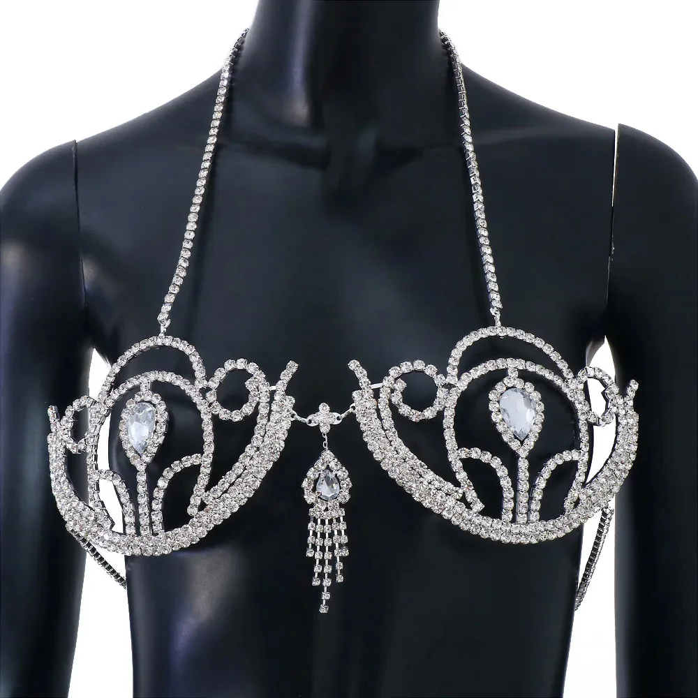 Luxury Rhinestone Bikini Bra G - Body Jewelry Rhinestone ulasan dan harga
