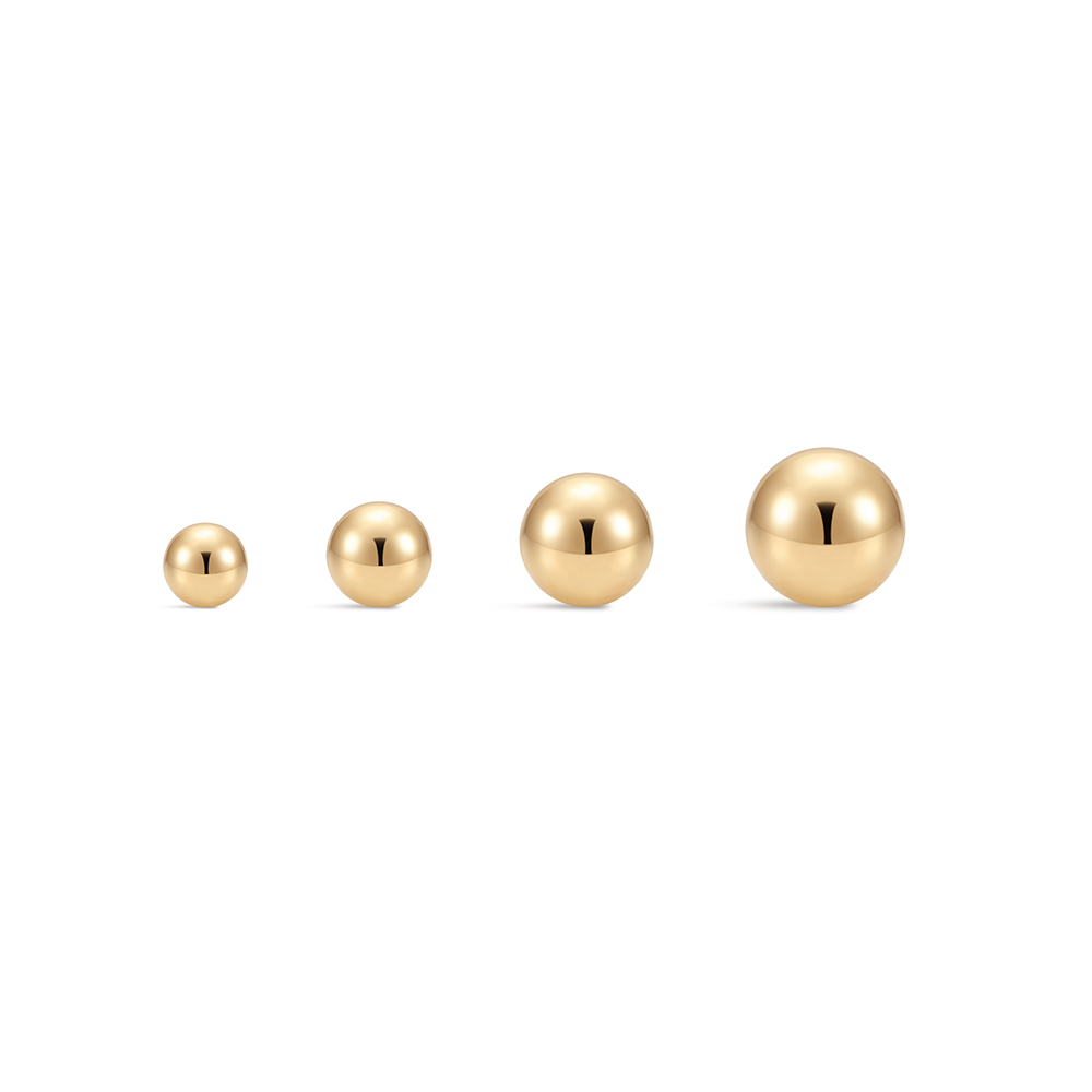 Aide 14K Solid Gold Smooth Bal - Body Jewelry Hypoallergenic ulasan dan harga