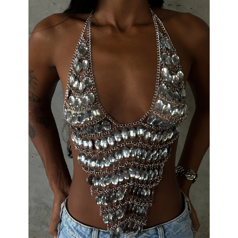 Handmade Backless Rhinestone S - Body Jewelry Rhinestone ulasan dan harga