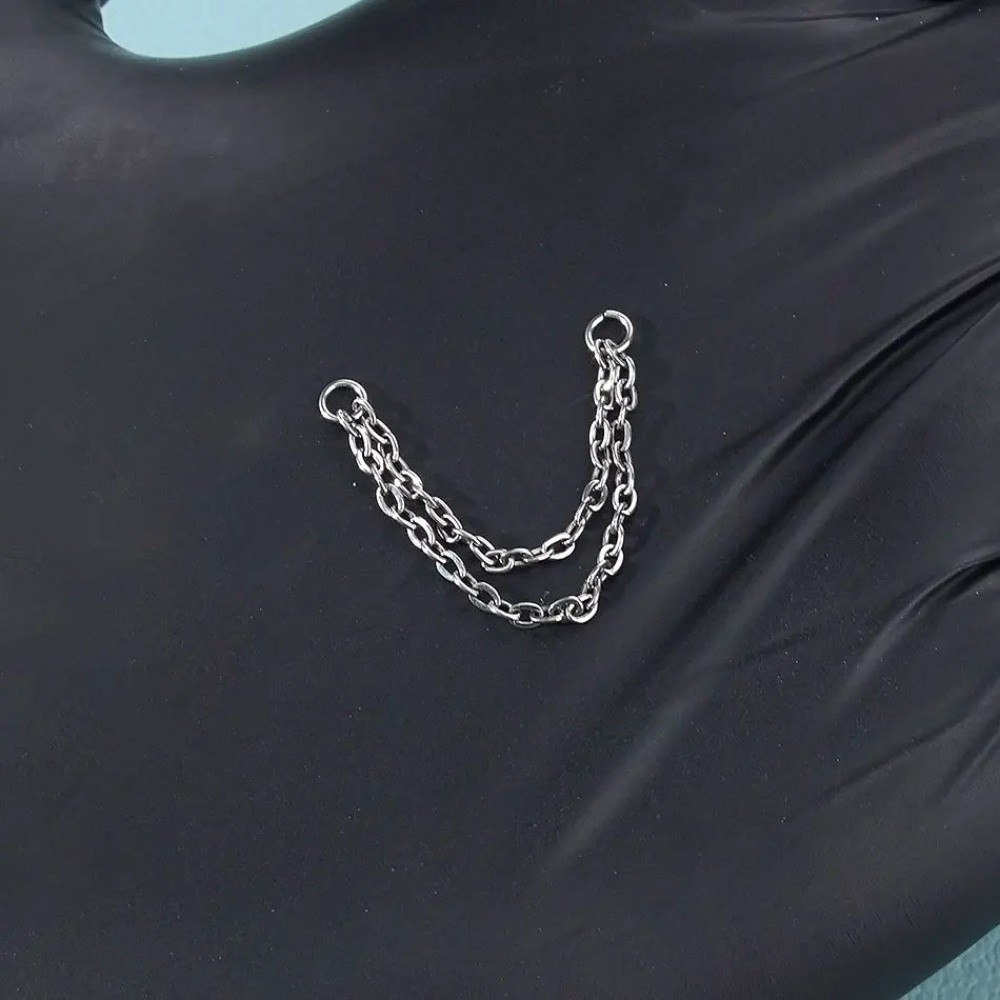 Titanium Nose Chain Three Laye - Body Jewelry Titanium ulasan dan harga