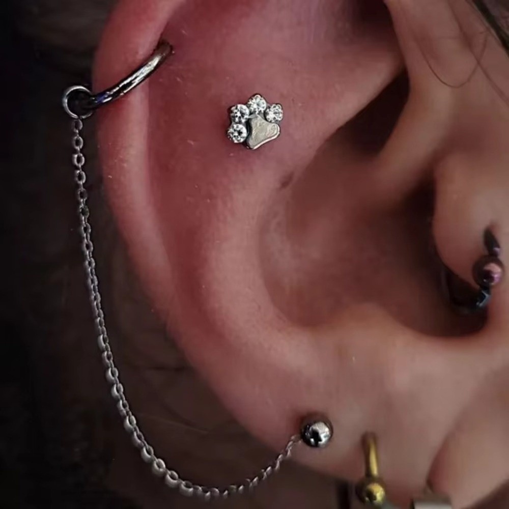 Titanium Nose Chain Three Laye - Body Jewelry Titanium ulasan dan harga