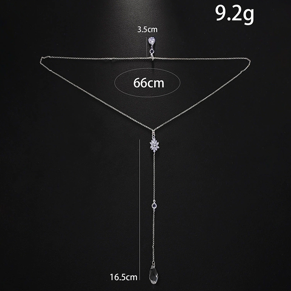 Luxury Zircon Water Drop Back  - Body Jewelry For Backless Dress ulasan dan harga