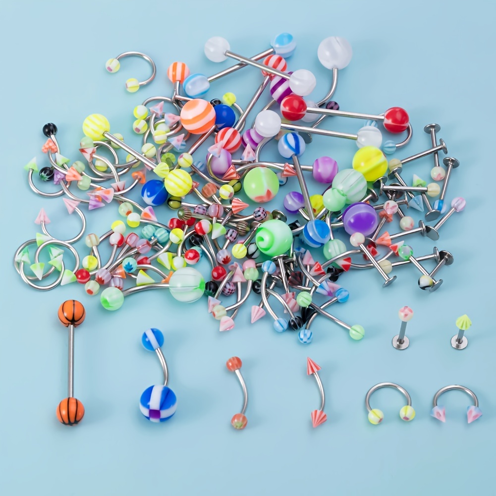 45/80/110Pcs Mix Styles Stainl - Body Jewelry Jewelry Box ulasan dan harga