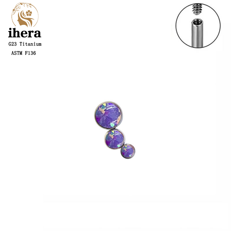 G23 Titanium Round Zircon Flat - Body Jewelry Lip Ring ulasan dan harga