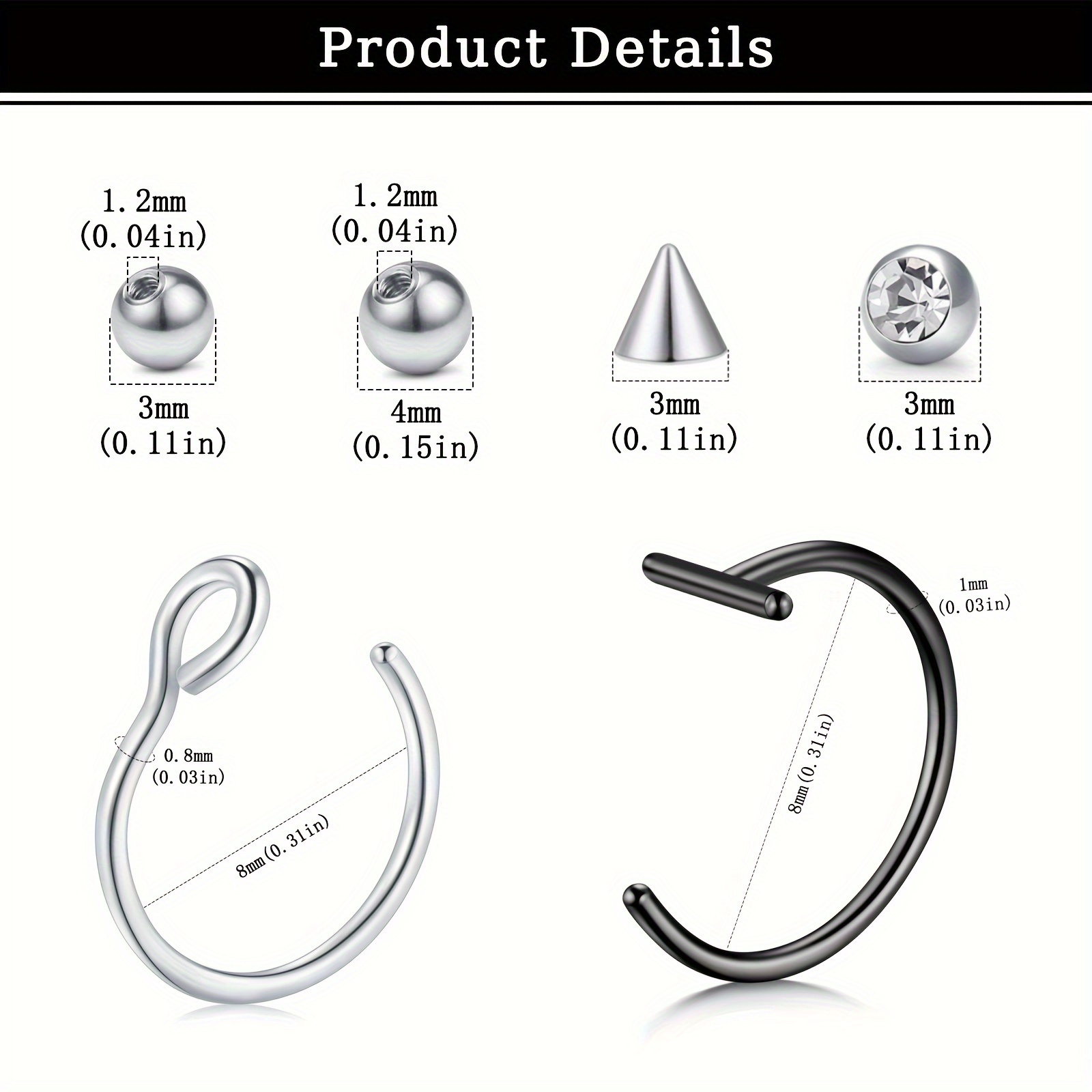Fake Piercings Fake Lip Ring F - Body Jewelry Lip Ring ulasan dan harga