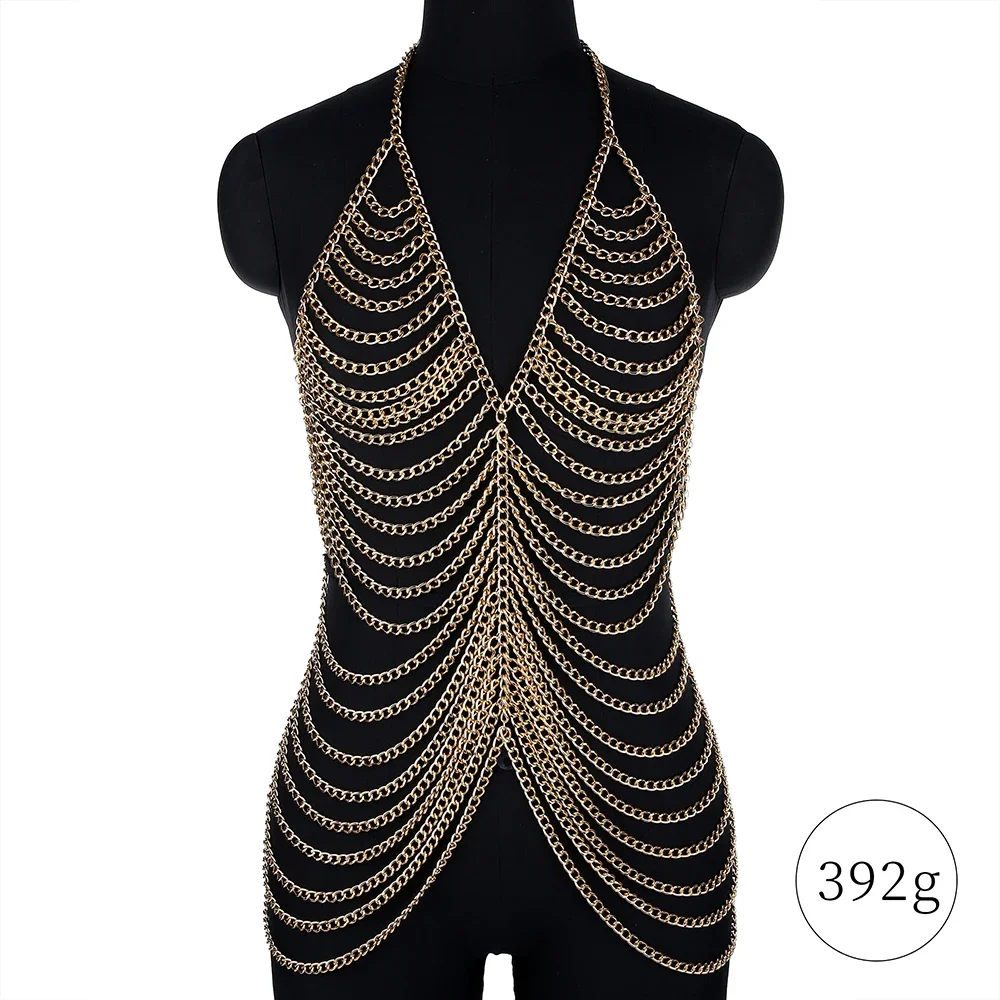 Sexy Metal Body Chain Dress Fo - Body Jewelry For Backless Dress ulasan dan harga