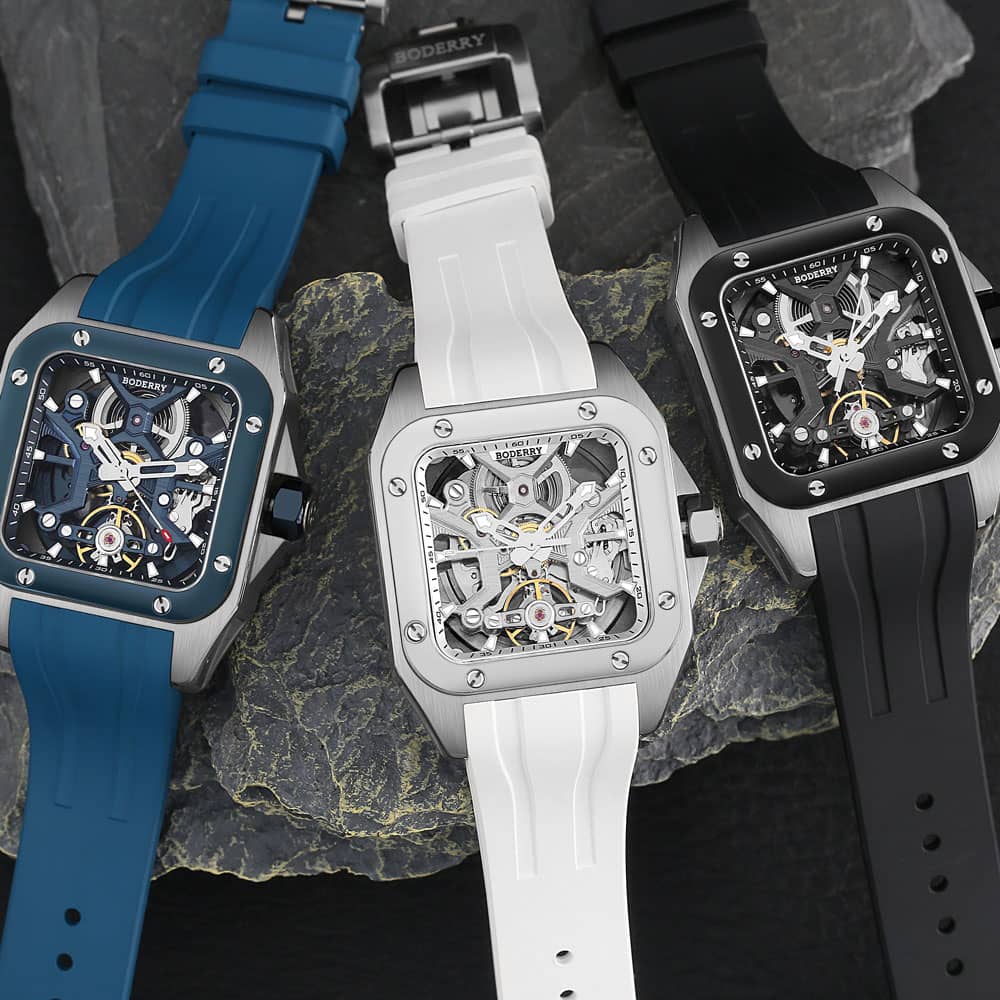 BODERRY Skeleton Watches Men's - Body Jewelry Titanium ulasan dan harga