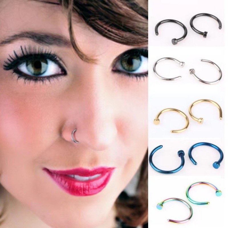 6pcs/lot Punk Jewelry Fake Nos - Body Jewelry Lip Ring ulasan dan harga