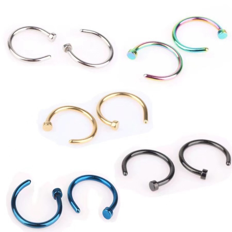 6pcs/lot Punk Jewelry Fake Nos - Body Jewelry Lip Ring ulasan dan harga