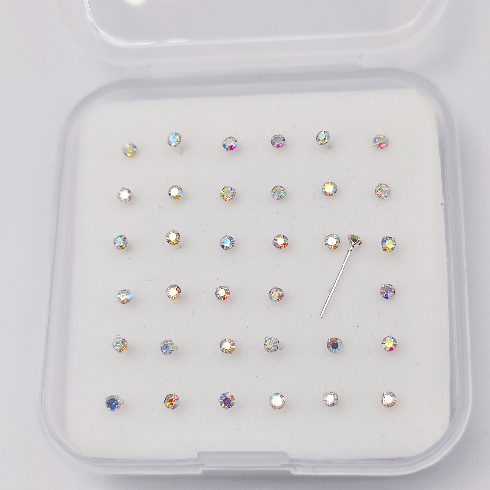 925 Sterling silver nose stud  - Body Jewelry Jewelry Box ulasan dan harga