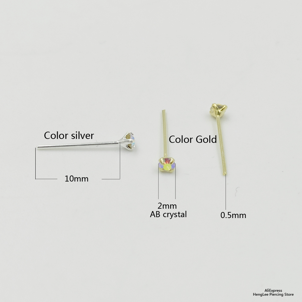 925 Sterling silver nose stud  - Body Jewelry Jewelry Box ulasan dan harga