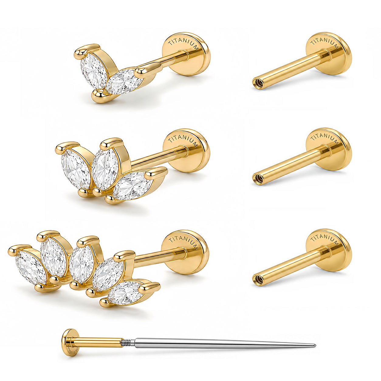 EVISPOL F136 G23 Titanium Labr - Flat Back Labret Stud ulasan dan harga