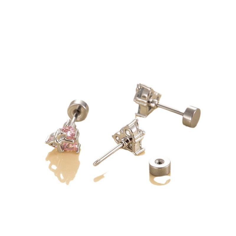20G Heart Cubic Zirconia Ear S - Body Jewelry Hypoallergenic ulasan dan harga