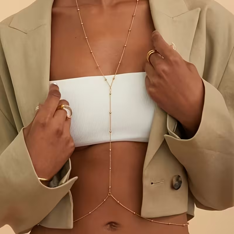 Fashion Simple Bead Chain Bohe - Body Jewelry For You ulasan dan harga