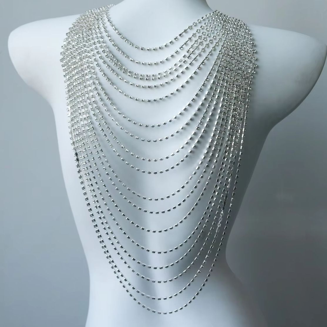 Stylish Multi-Layer Body Chain - Body Jewelry Rhinestone ulasan dan harga