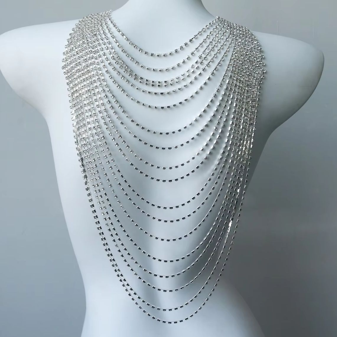 Stylish Multi-Layer Body Chain - Body Jewelry Rhinestone ulasan dan harga