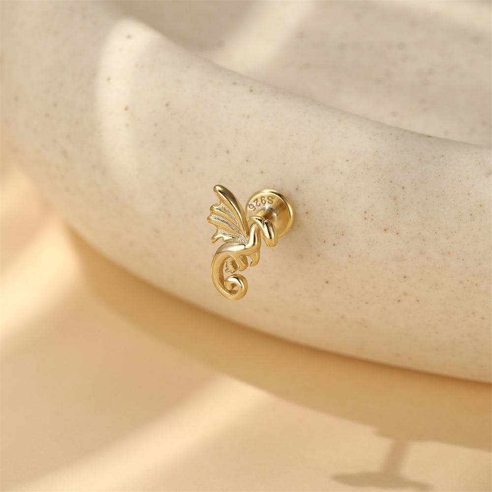 CANNER 925 Sterling Silver Fly - Body Jewelry Flat Back ulasan dan harga