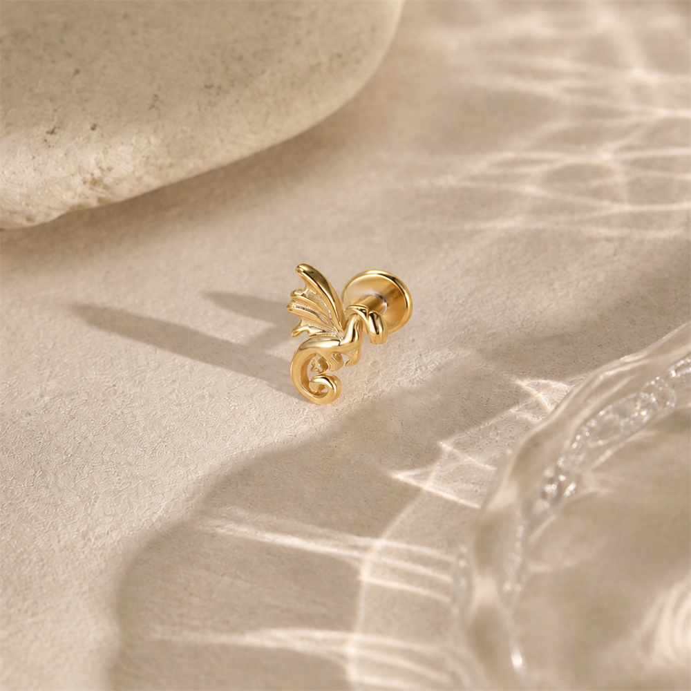 CANNER 925 Sterling Silver Fly - Body Jewelry Flat Back ulasan dan harga