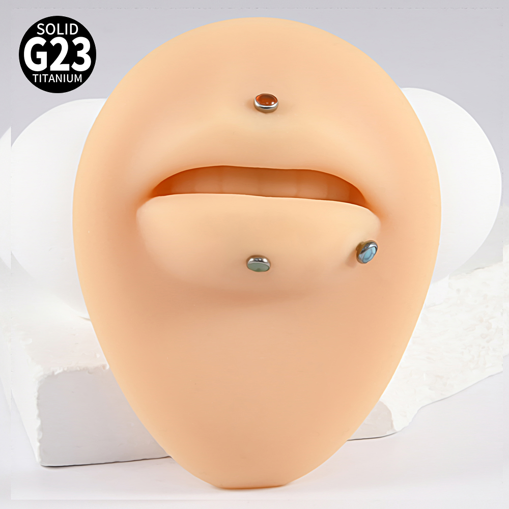 1PC 16g G23 Titanium Crystal&S - Body Jewelry Flat Back ulasan dan harga