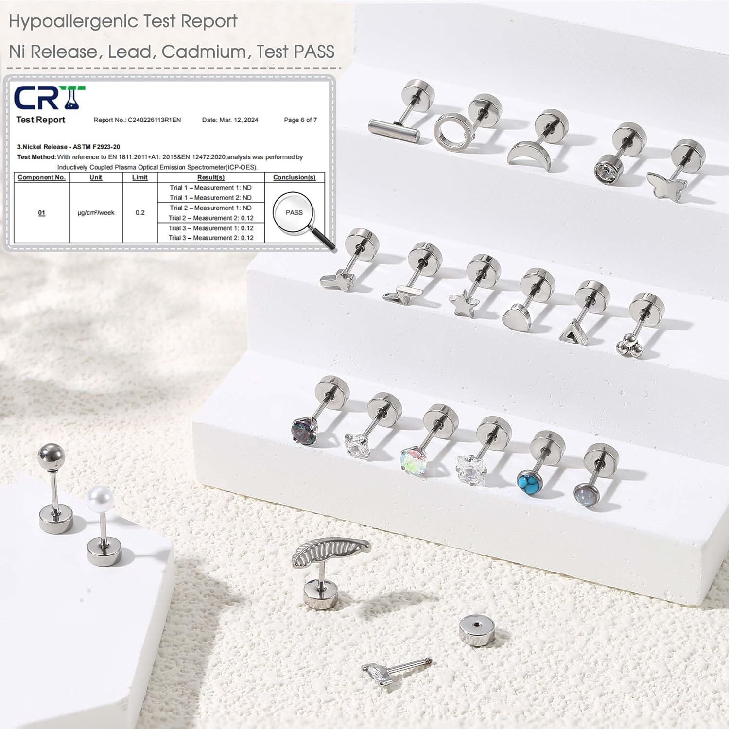 Florideco 1Pair Hypoallergenic - Body Jewelry Hypoallergenic ulasan dan harga