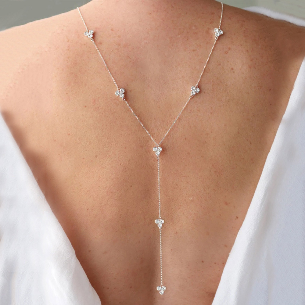 Stonefans Elegant Crystal Back - Body Jewelry For Backless Dress ulasan dan harga