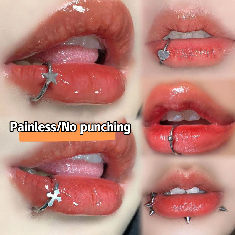 1Pc Stainless Steel Fake Nose  - Body Jewelry Lip Ring ulasan dan harga