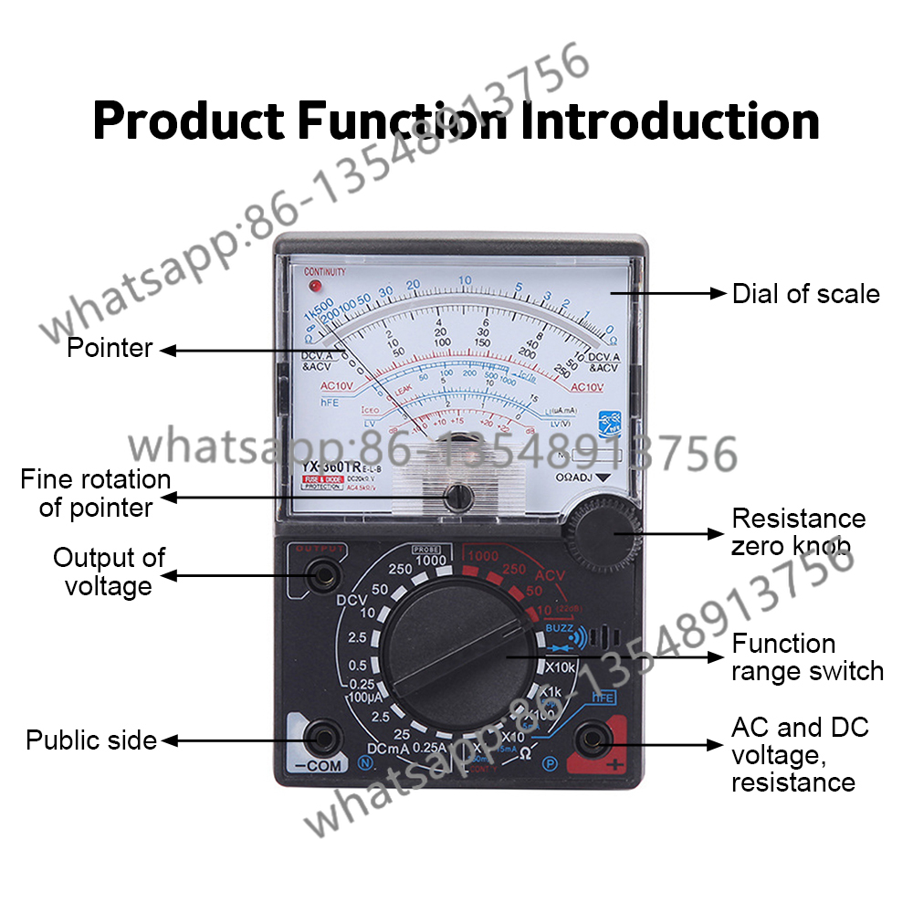 YX-360TRE-L-B Pointer Multimet - Body Jewelry Measurements ulasan dan harga