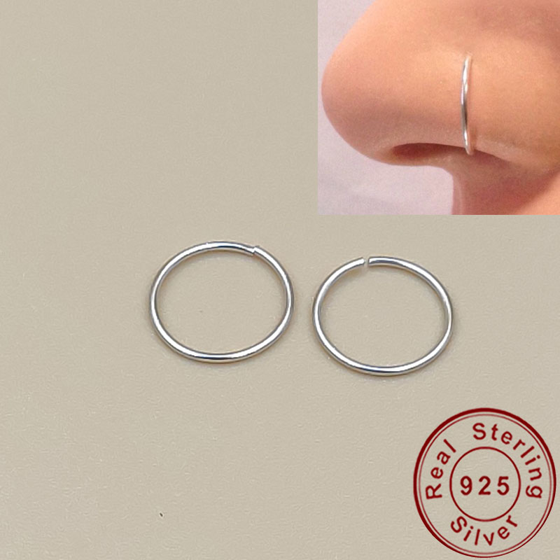925 silver nose ring lip ring  - Body Jewelry Lip Ring ulasan dan harga