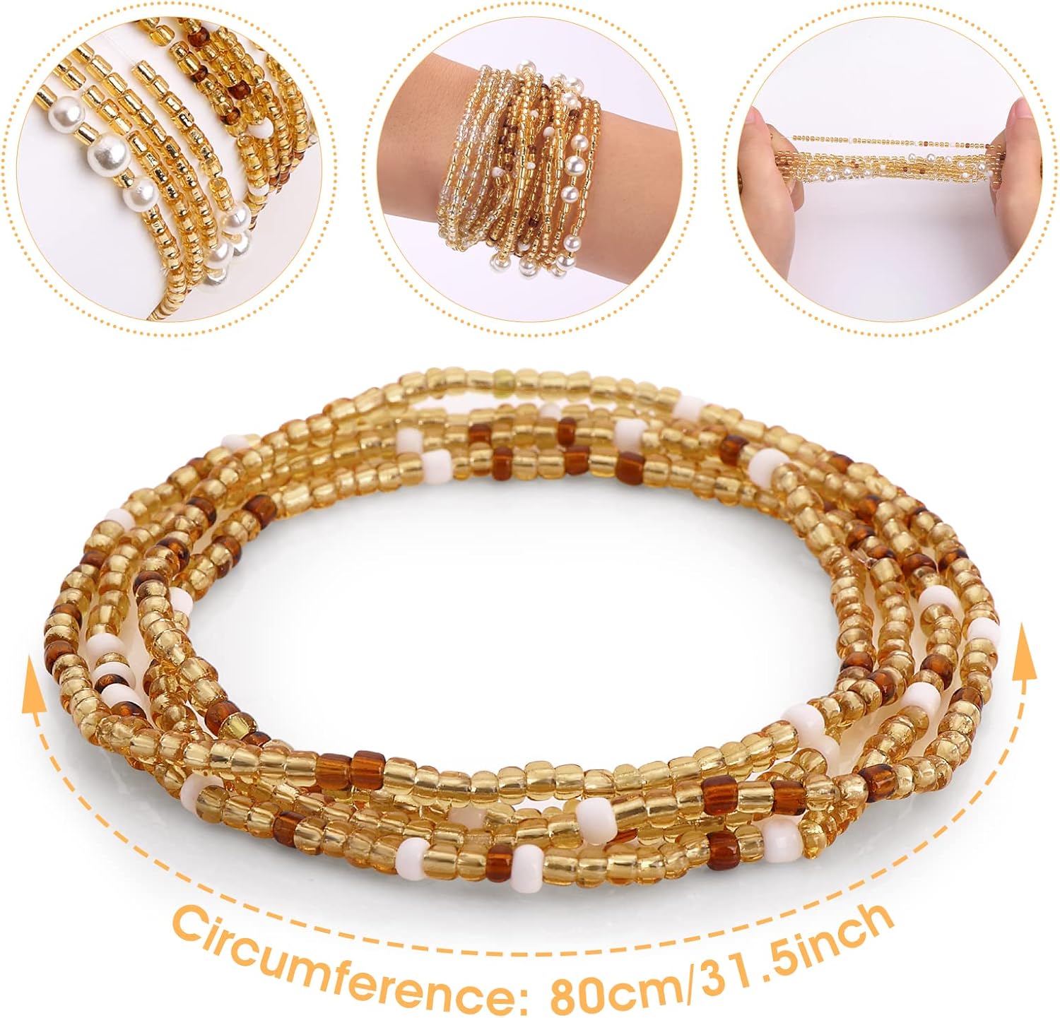 Waist Beads for Women Belly Be - Body Jewelry Sale ulasan dan harga