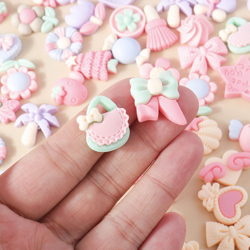 15pcs Mixed Resin Pink Color V - Body Jewelry Flat Back ulasan dan harga