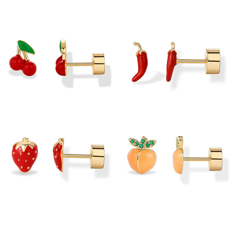 2pcs Cartilage Earrings Stud f - Body Jewelry Flat Back ulasan dan harga