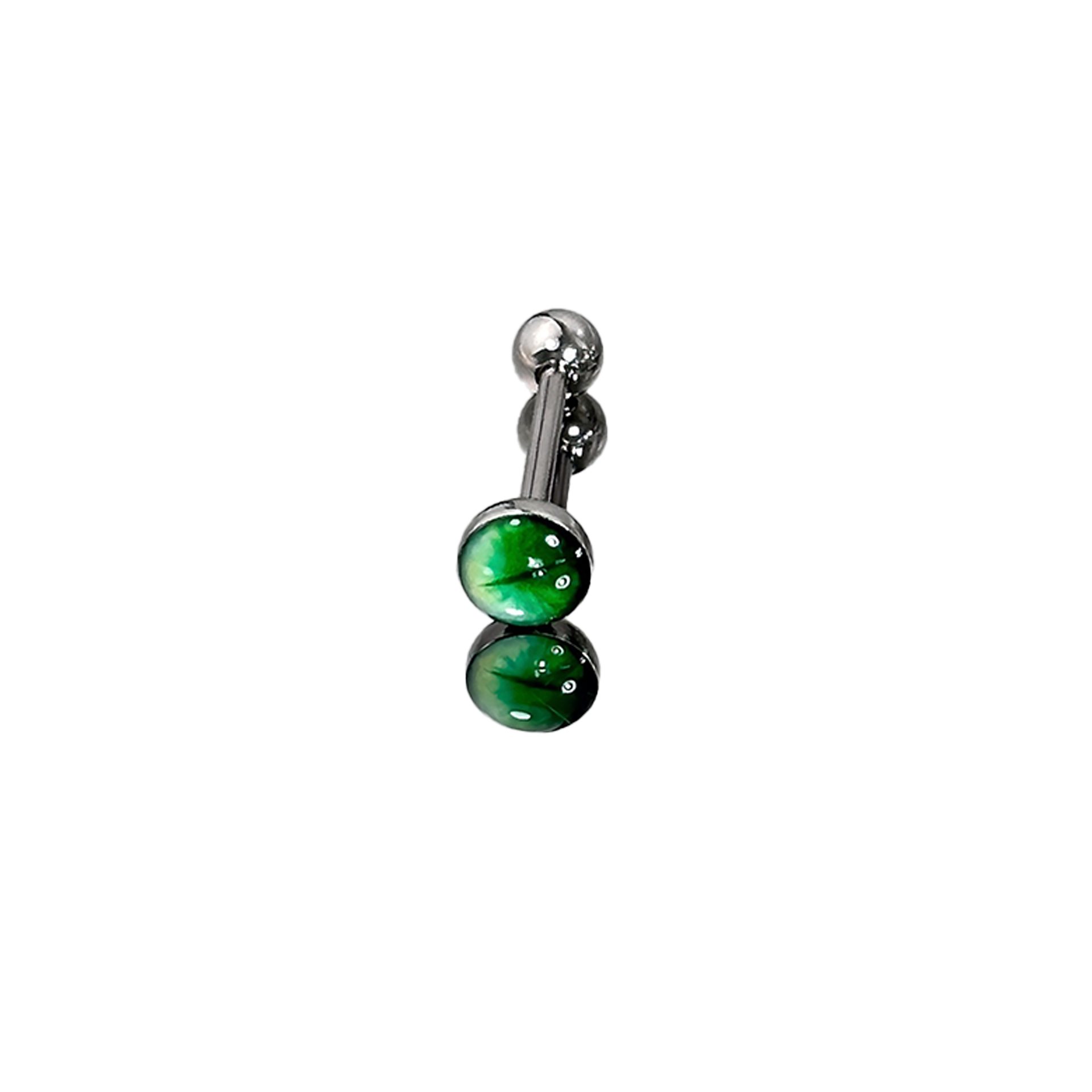 1Pc High-Quality Trendy Green  - Body Jewelry Titanium ulasan dan harga