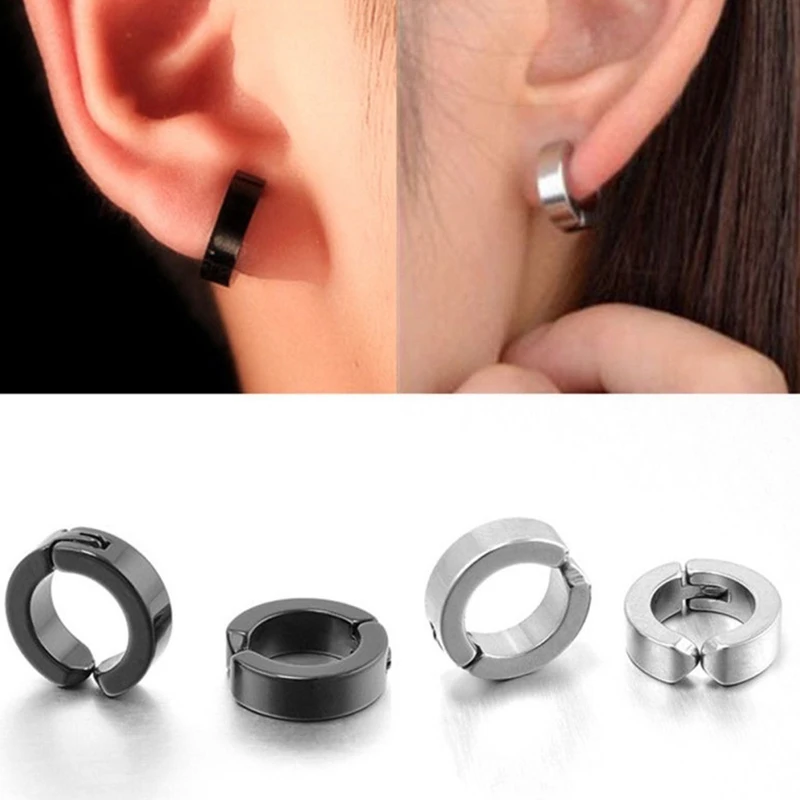 1/6 pairs No Piercing Earrings - Body Jewelry Titanium ulasan dan harga