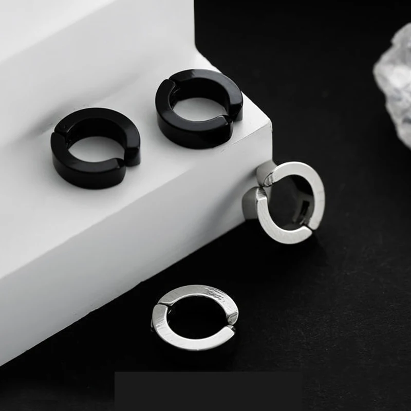 1/6 pairs No Piercing Earrings - Body Jewelry Titanium ulasan dan harga
