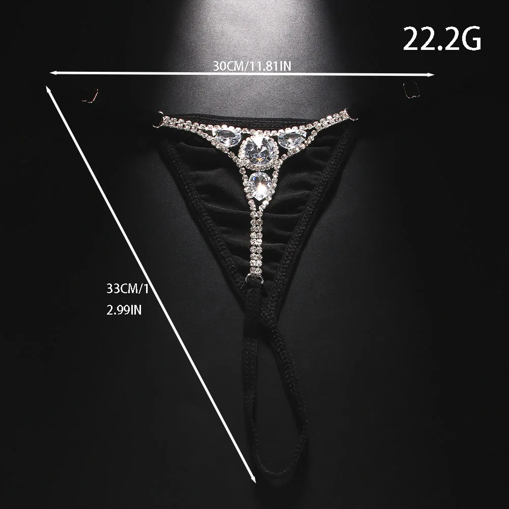Sexy Round Rhinestone Thong Ad - Body Jewelry Rhinestone ulasan dan harga